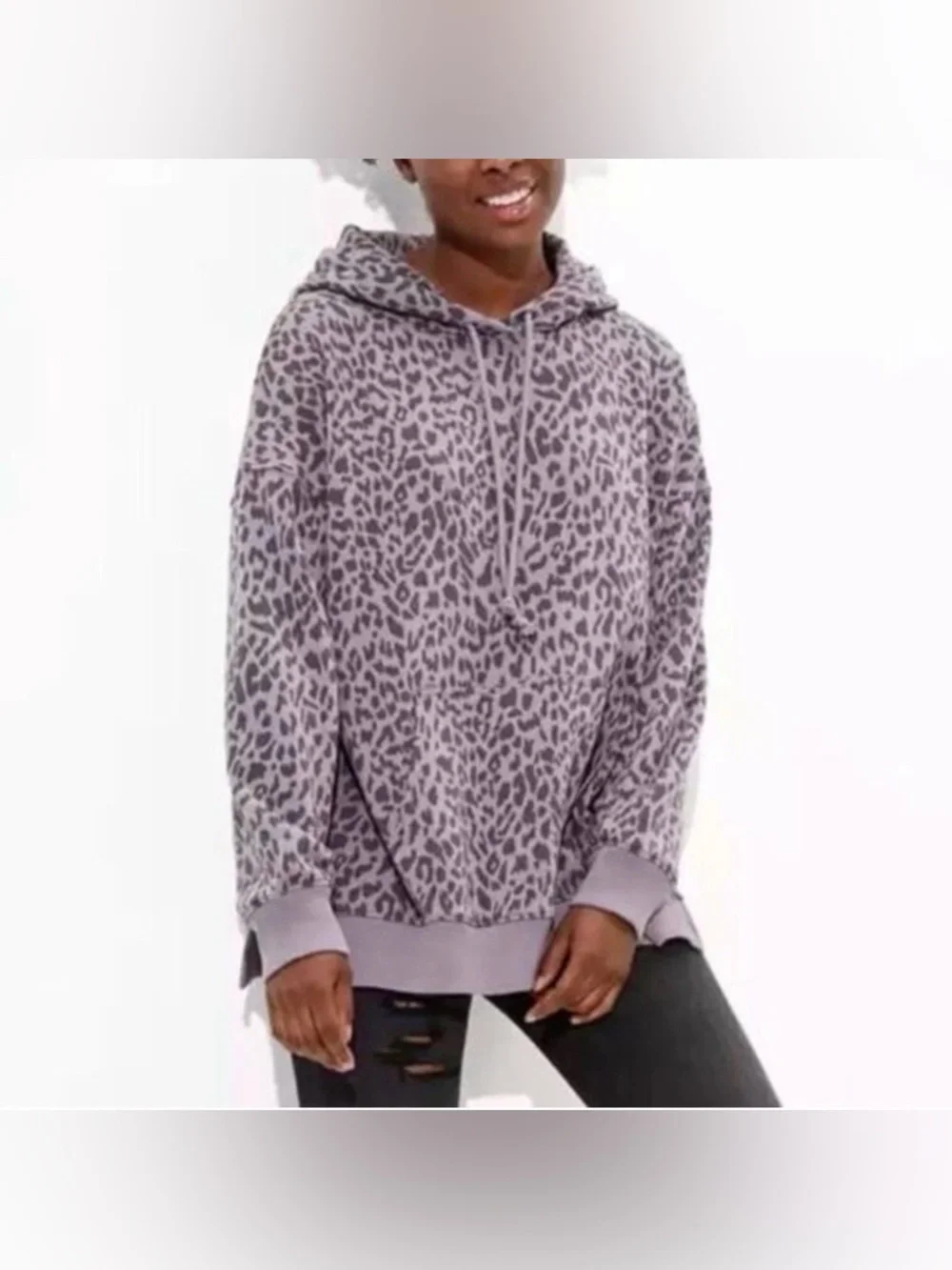 ✨ American Eagle Ahh-mazingly Soft Leopard Hoodie Sweatshirt L ✨‎